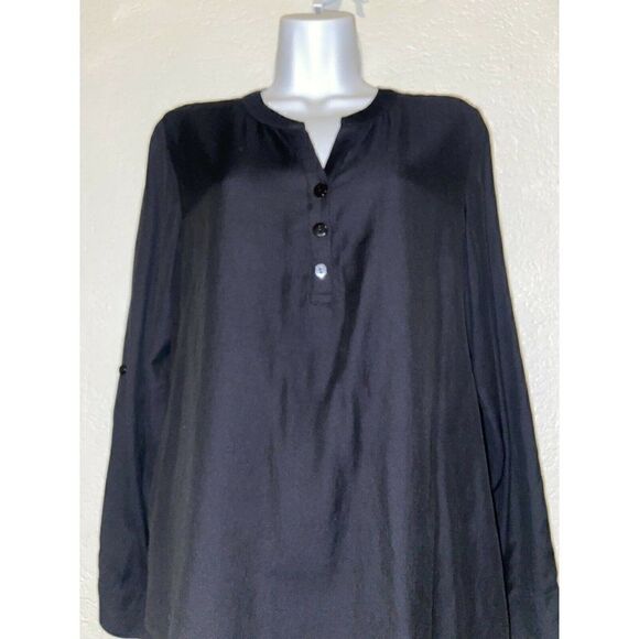 Soft Surroundings In‎ The Study Black Asymmetrical Layered Tunic Size XS - Picture 4 of 10